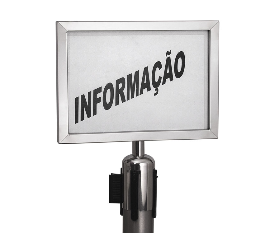 PLACA ACRILICA HORIZONTAL PARA INFORMAÇÃO